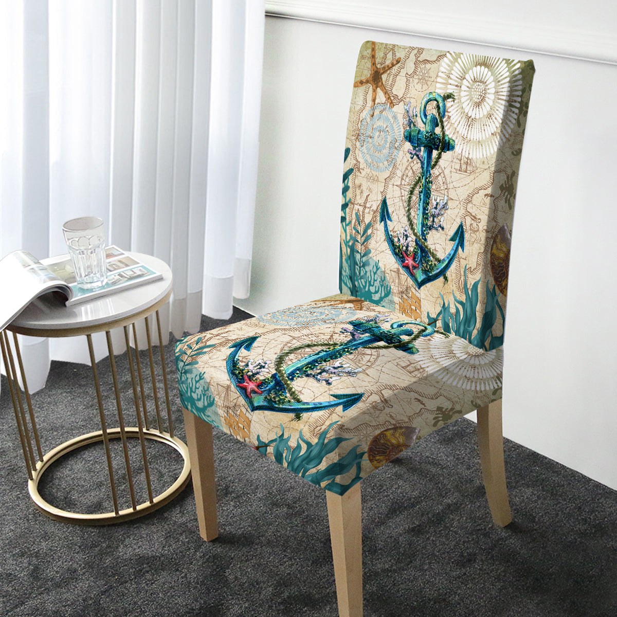 Anchor Love Chair Cover