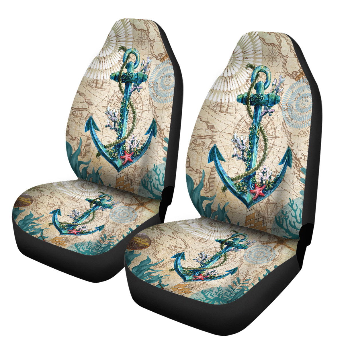 Car Seat Cover - Nautical Anchor by Coastal Passion