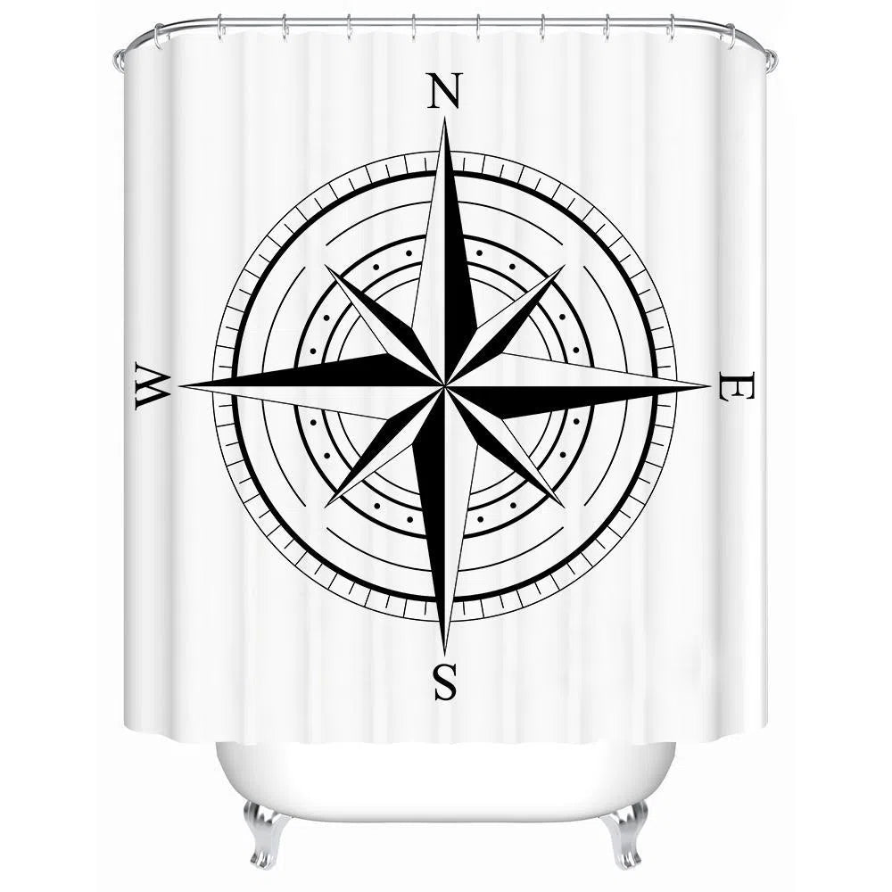 Nautical Wind Rose Shower Curtain