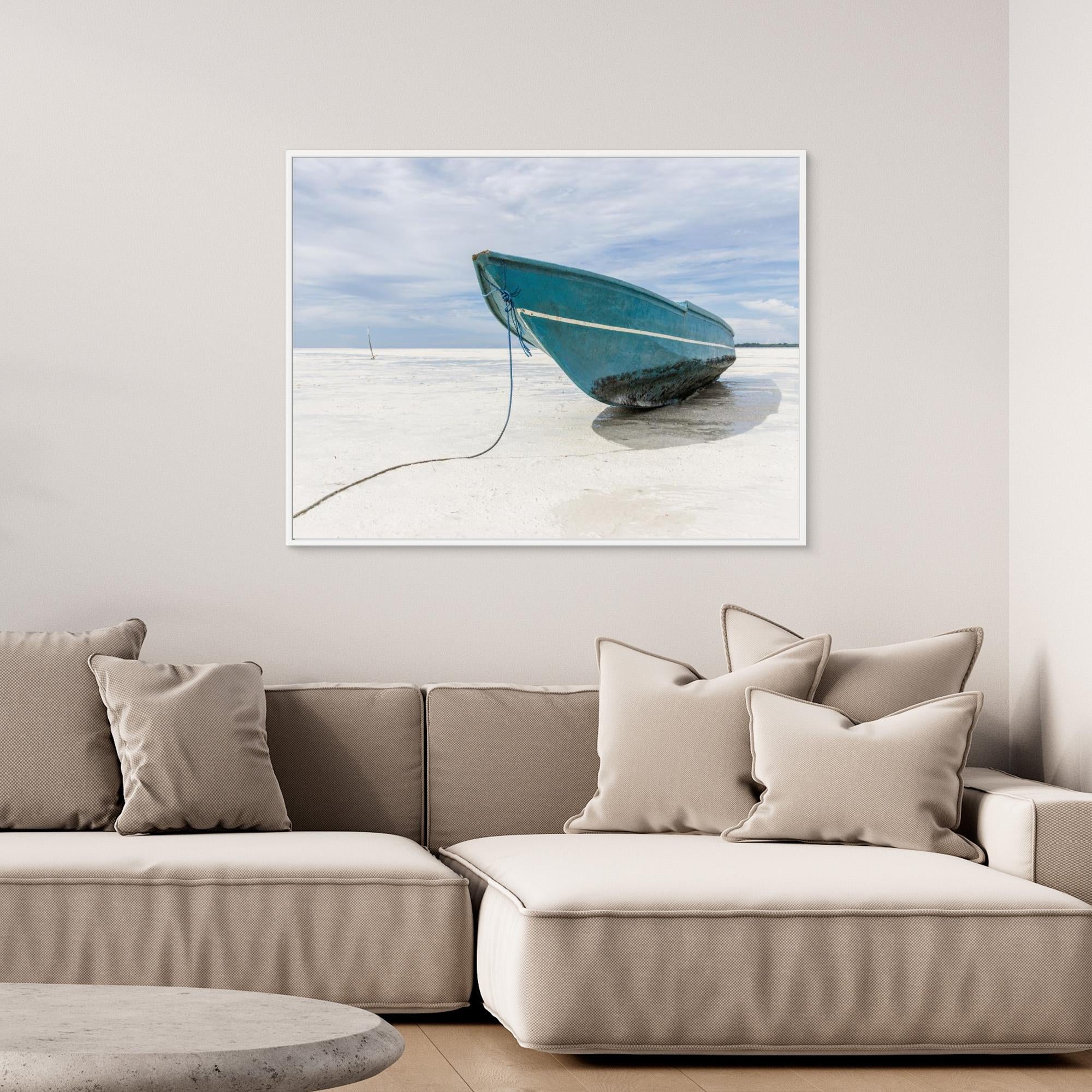 Canvas Print - Boat at the Beach by Photolovers