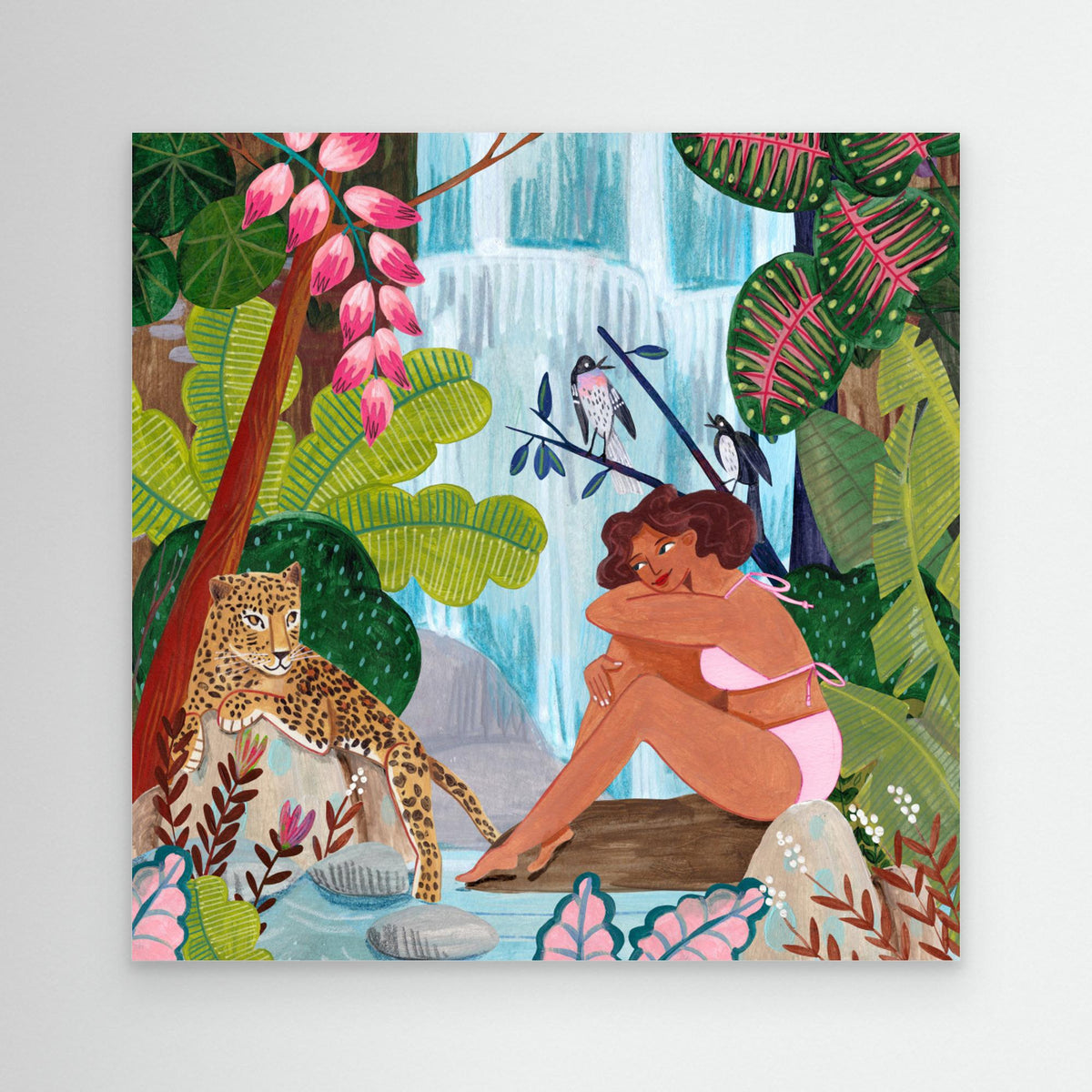 Canvas Print - By the Waterfall by Caroline Bonne Müller