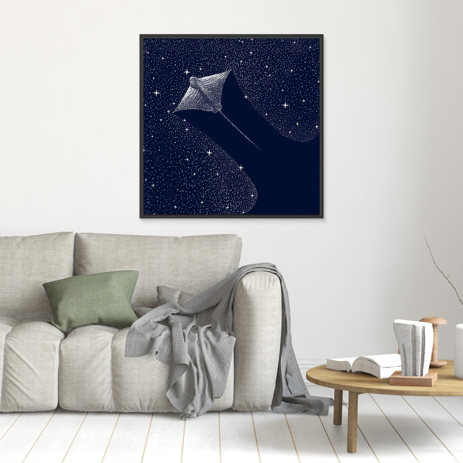 Canvas Print - Starry Ornate Eagle Ray by Alirıza çakir