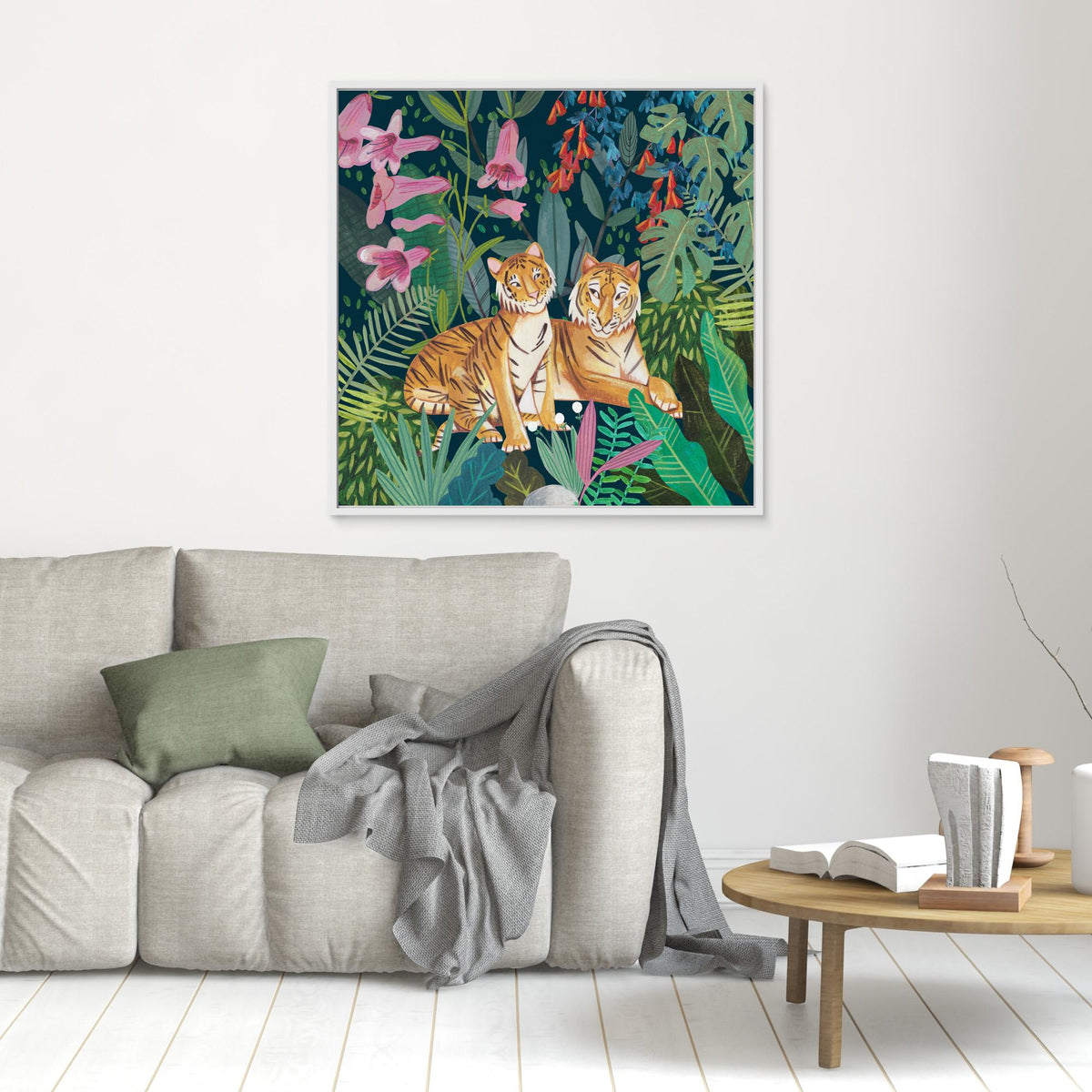 Canvas Print - Tigers in the Jungle by Caroline Bonne Müller
