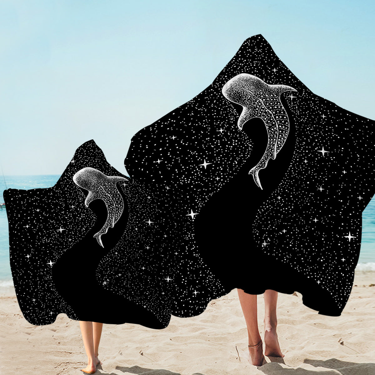 Ocean of Stars Hooded Towel