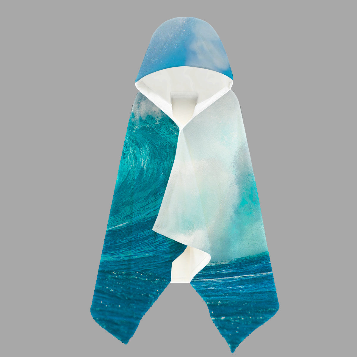 Ocean Wave Hooded Beach Towel for Kids
