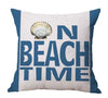 On Beach Time Pillow Cover