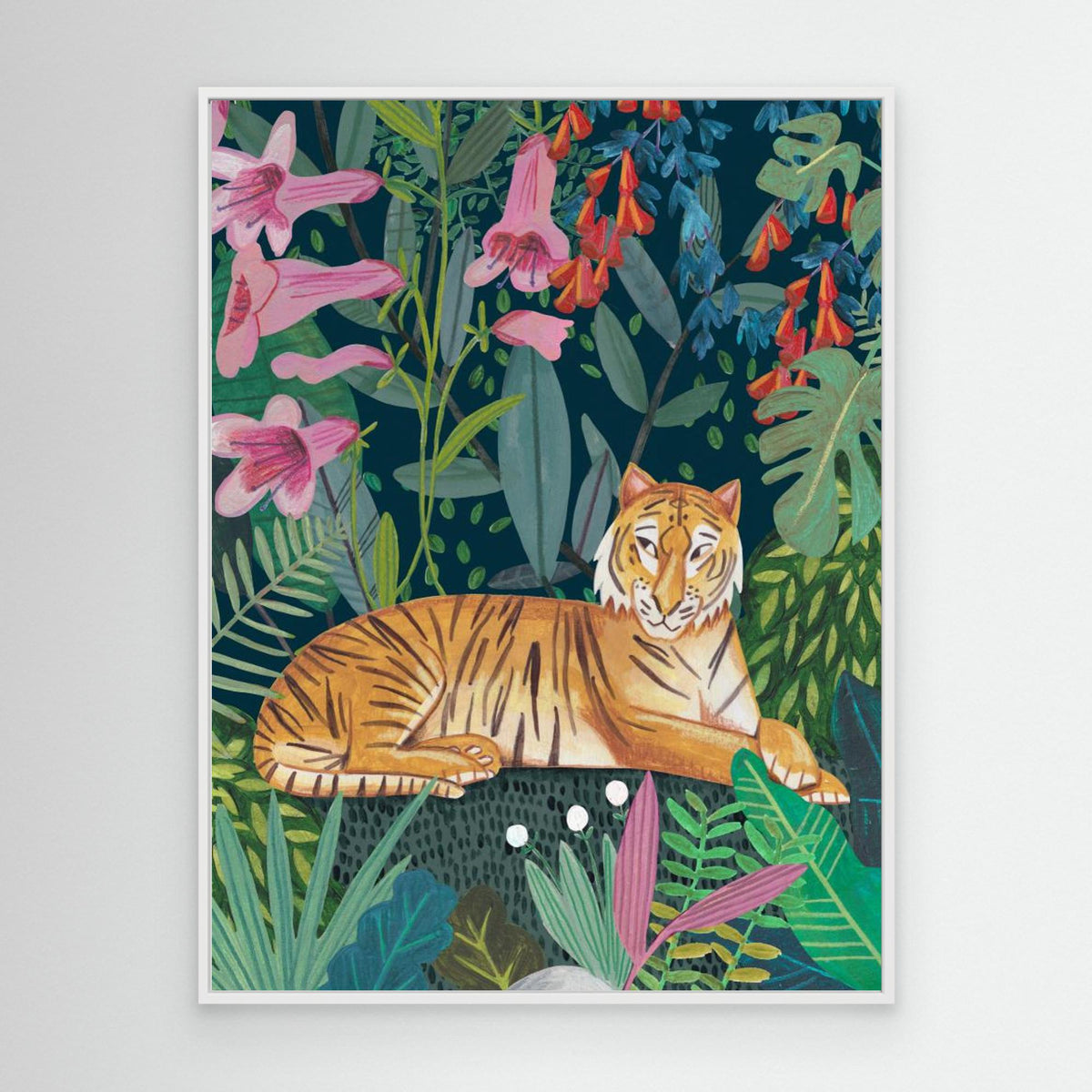 Canvas Print - Tiger in the Jungle by Caroline Bonne Müller