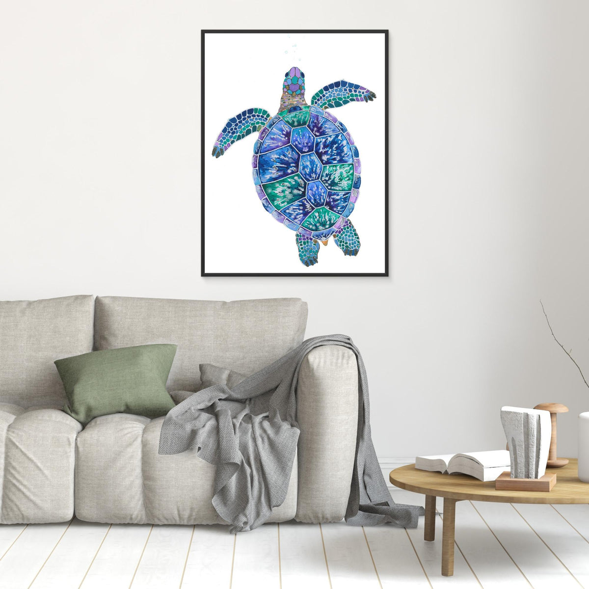 Canvas Print - Blue Turtle by Isabelle Brent
