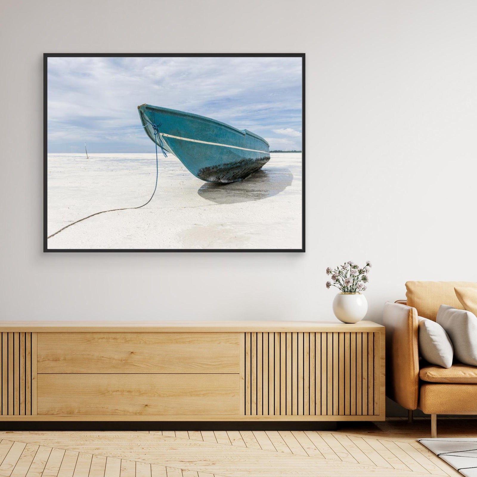 Canvas Print - Boat at the Beach by Photolovers