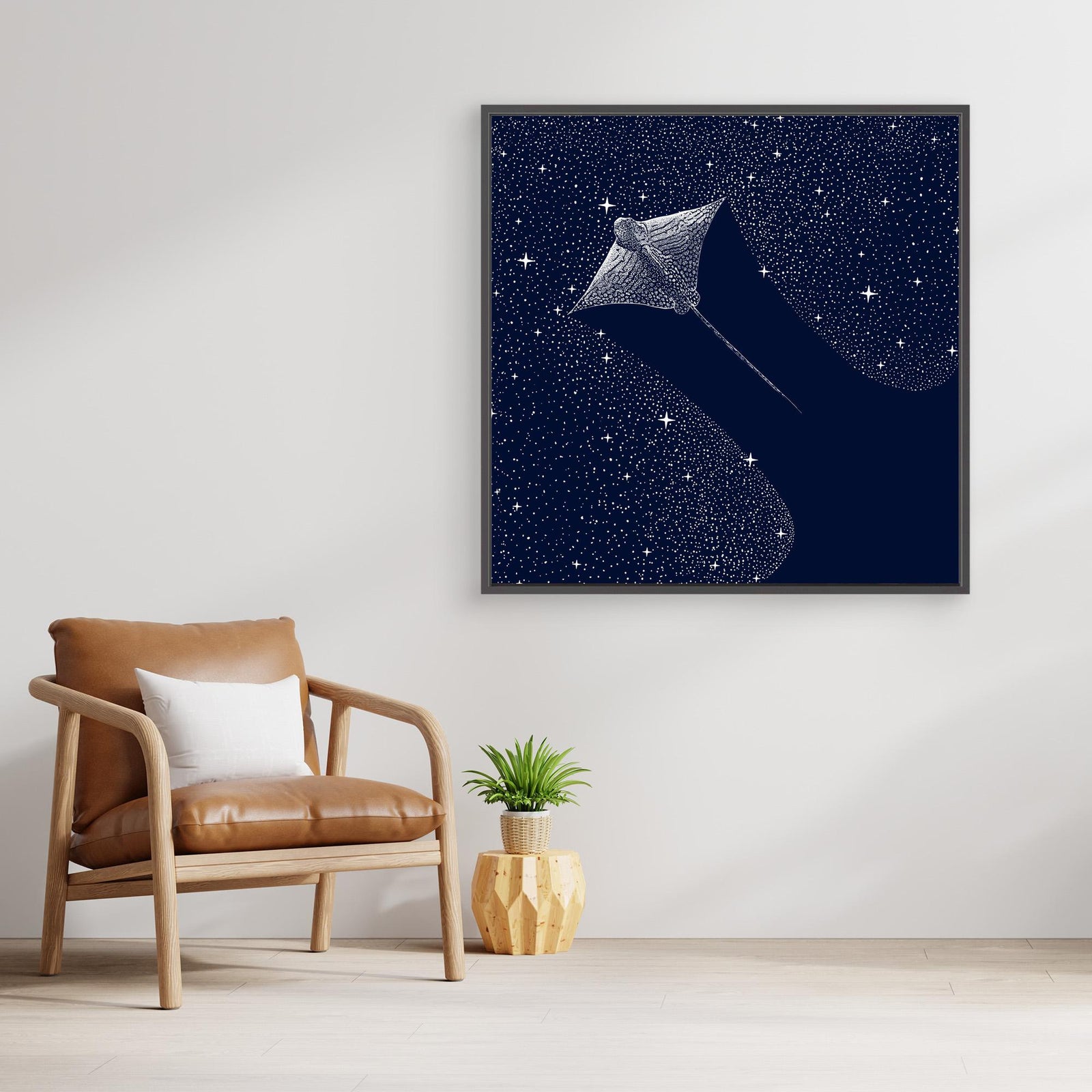 Canvas Print - Starry Ornate Eagle Ray by Alirıza çakir