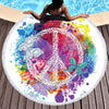 Peace On The Beach Round Beach Towel