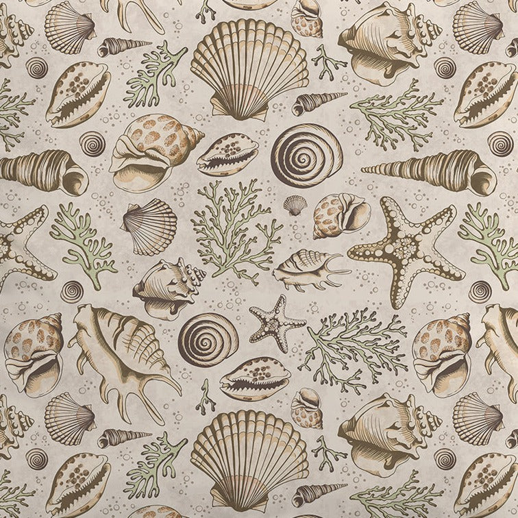 Brown Seashells Chair Cover