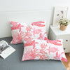 Red Coral Wonders Reversible Bed Cover Set