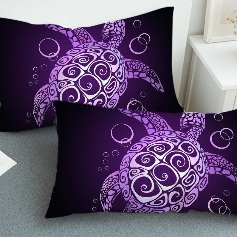 The Purple Turtle Twist Comforter with Shams and Pillow Cover