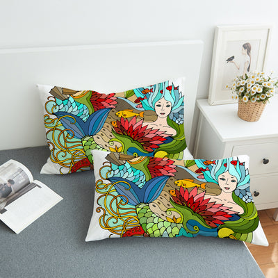 The Happy Mermaid Reversible Bedcover Set