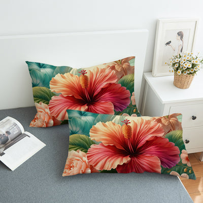 Hibiscus Flower Pillow Sham