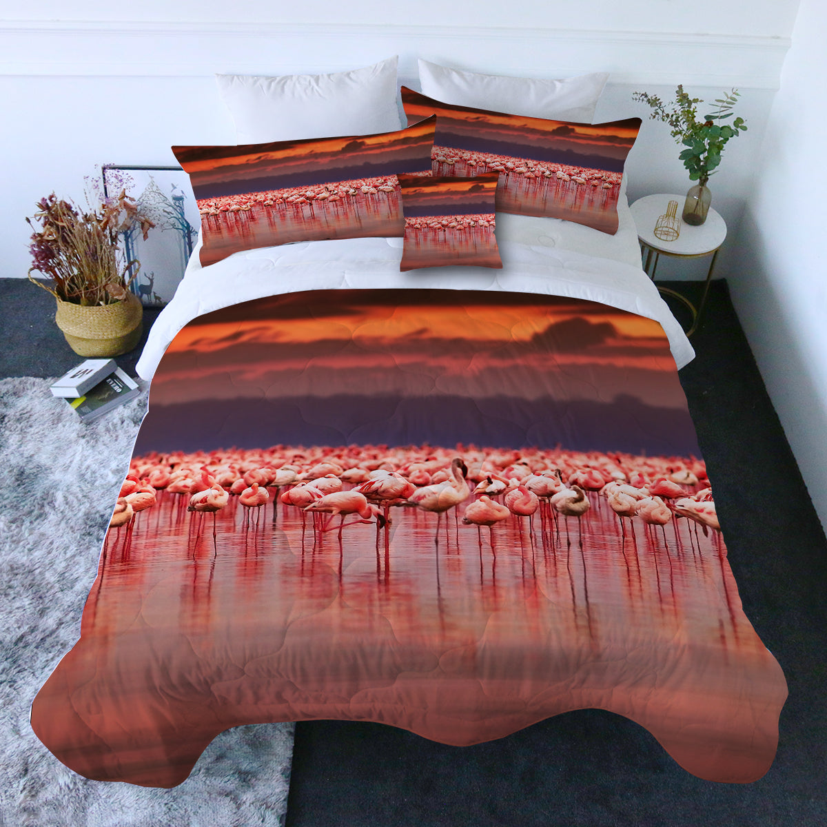 Pink Passion Comforter with Shams and Pillow Cover