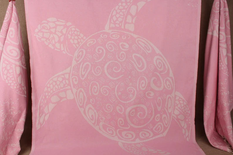 The Original Pink Turkish Turtle Beach Towel