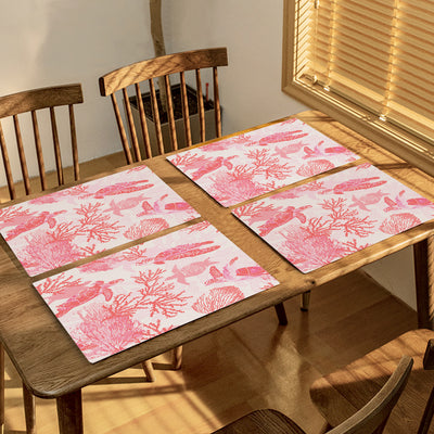 Red Coral Wonders Table Placemat