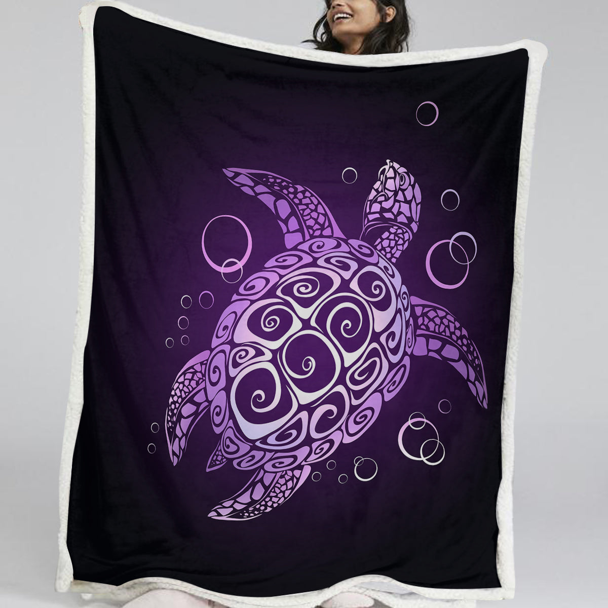 Purple Turtle Twist Bedspread Blanket