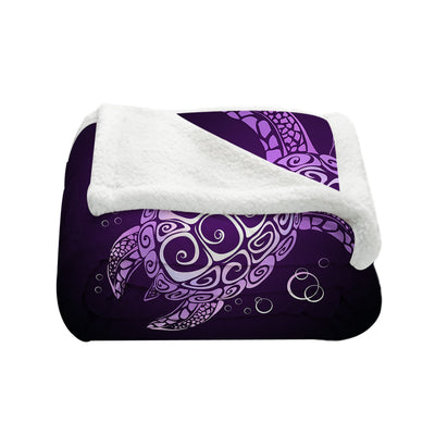 Purple Turtle Twist Bedspread Blanket