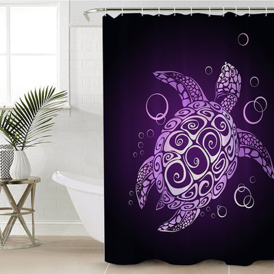 The Purple Turtle Twist Shower Curtain