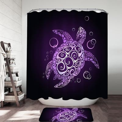 The Purple Turtle Twist Shower Curtain