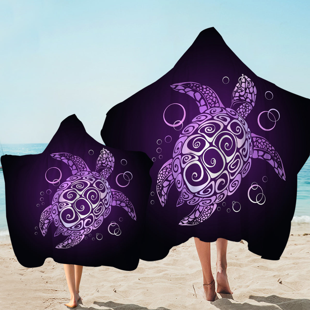 The Purple Turtle Twist Hooded Towel