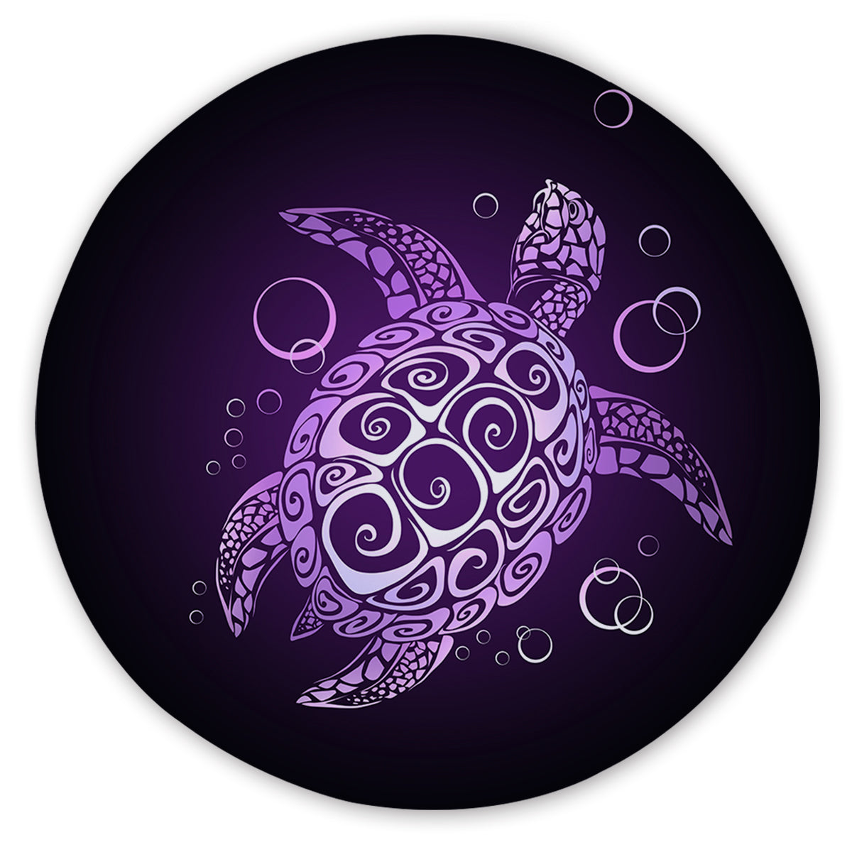 The Purple Turtle Twist Round Area Rug