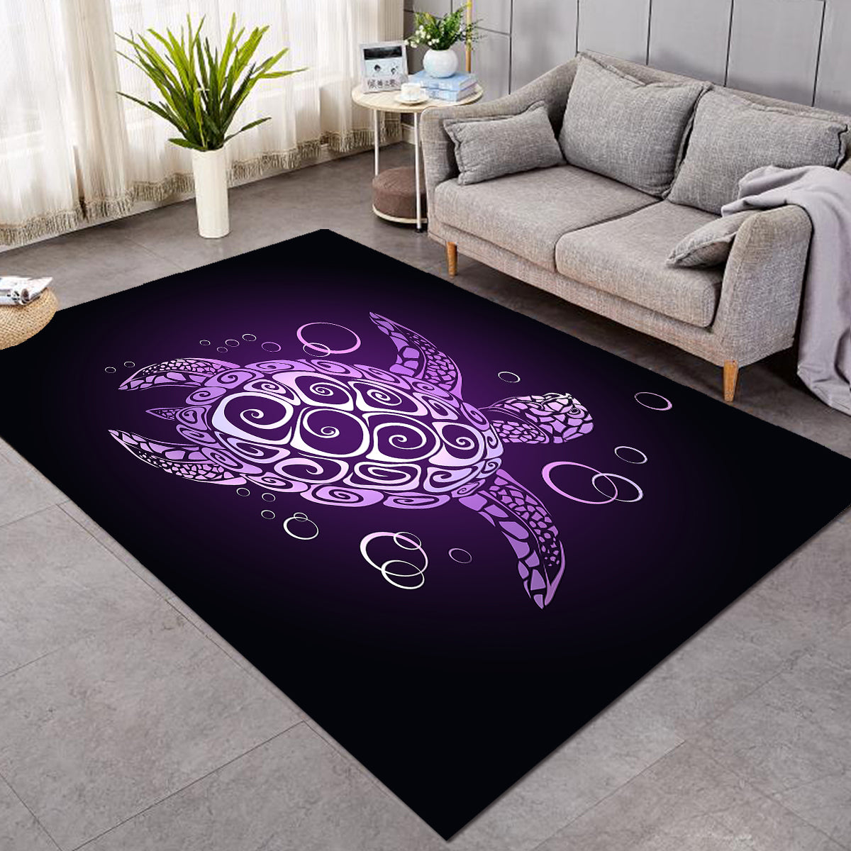 The Purple Turtle Twist Area Rug