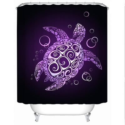 The Purple Turtle Twist Shower Curtain