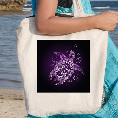 The Purple Turtle Twist Beach Tote