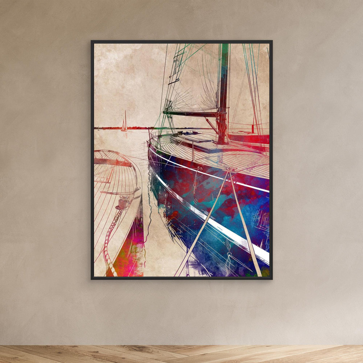 Canvas Print - Sport Yachting Art by Justyna Jaszke