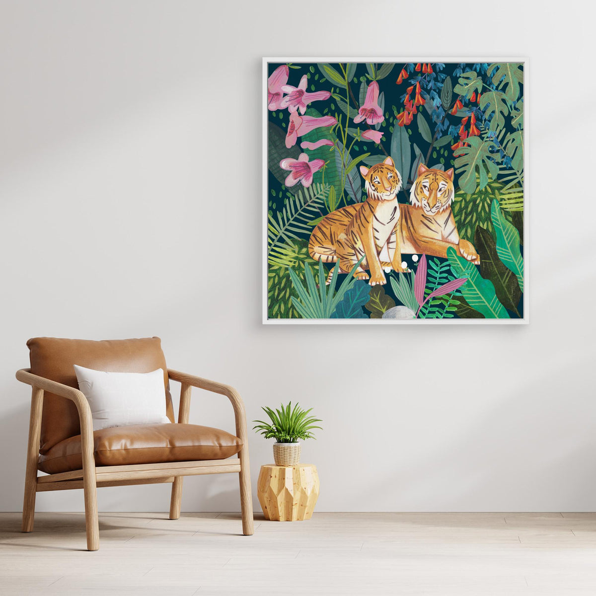 Canvas Print - Tigers in the Jungle by Caroline Bonne Müller