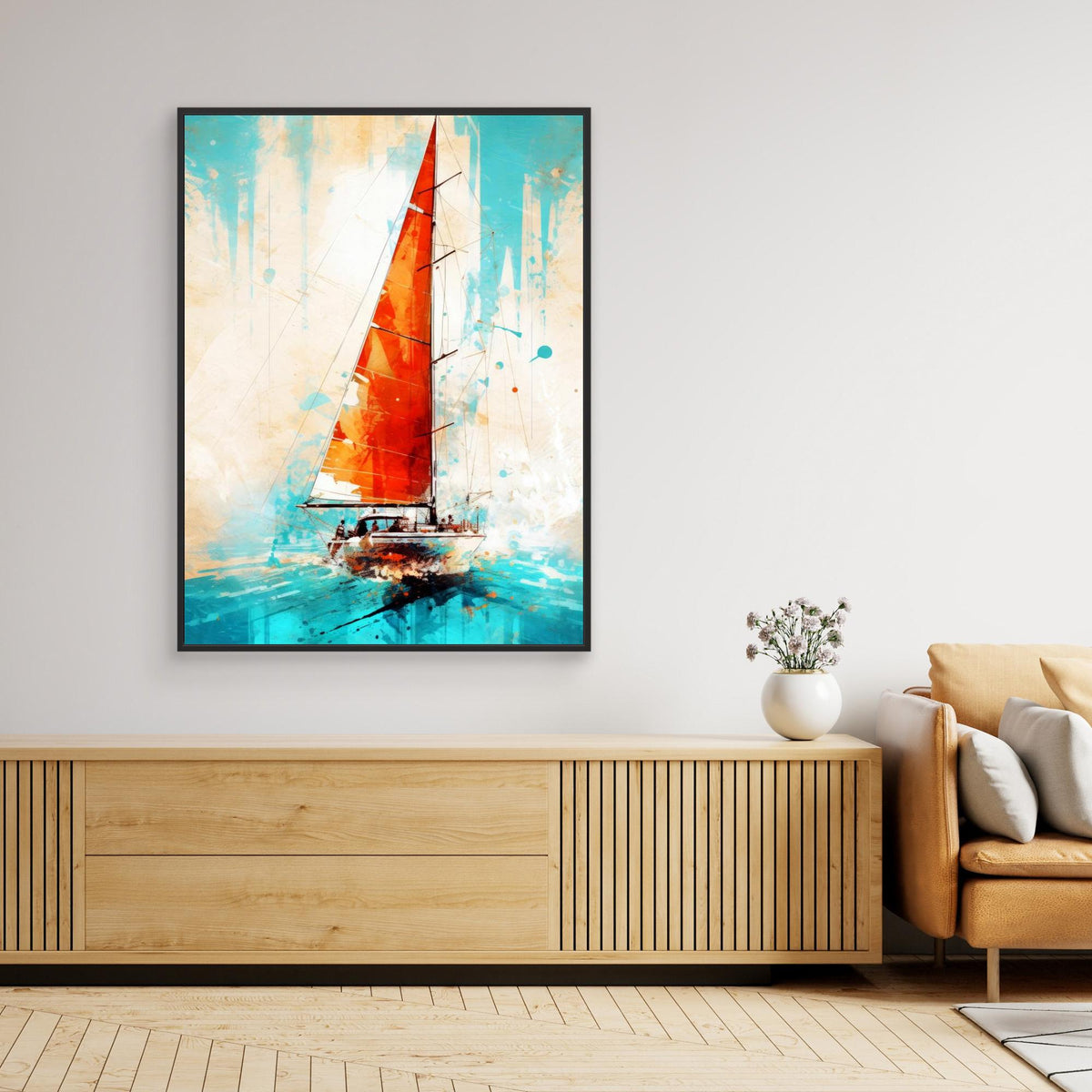 Canvas Print - Yacht Racing Sport Art 9 by Justyna Jaszke