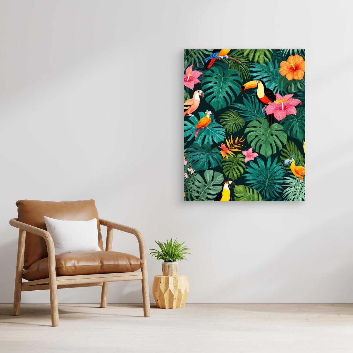 Canvas Print - Tropical Paradise Jungle Pattern by Kintsugi99