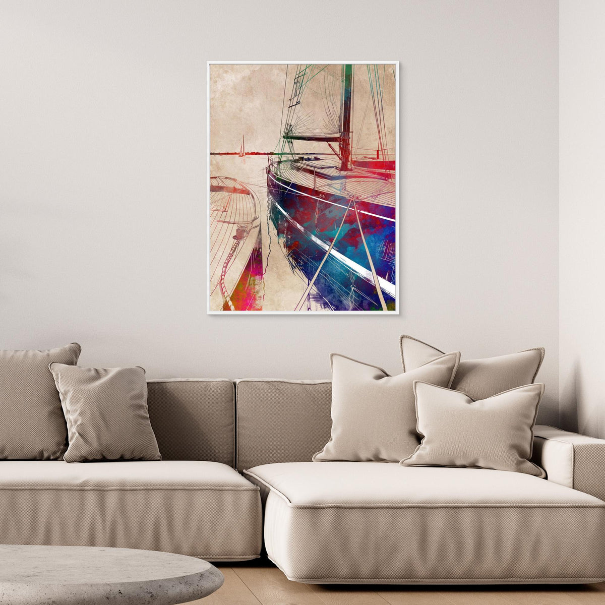Canvas Print - Sport Yachting Art by Justyna Jaszke