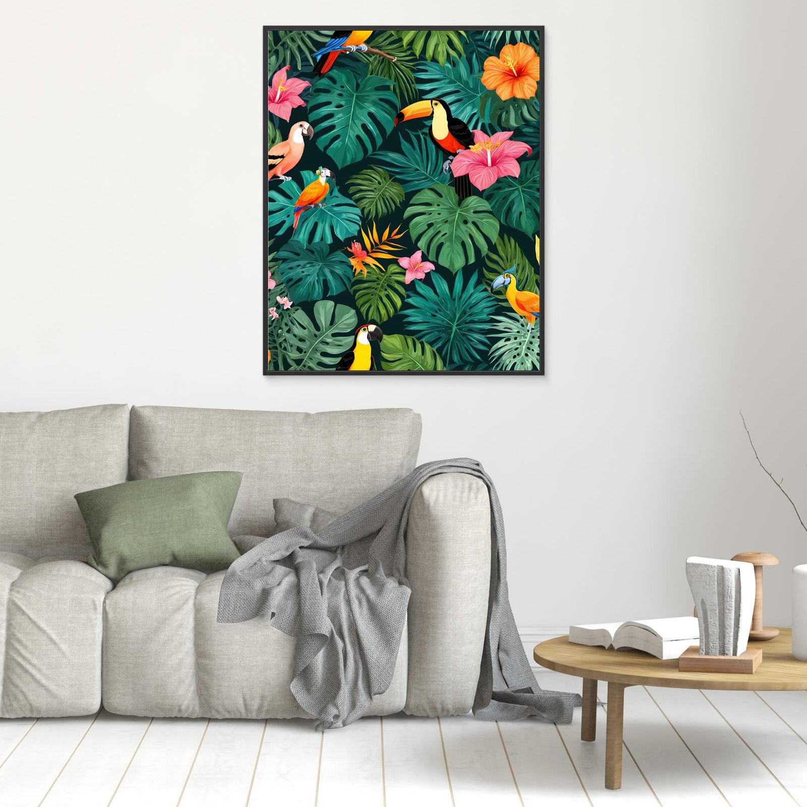 Canvas Print - Tropical Paradise Jungle Pattern by Kintsugi99