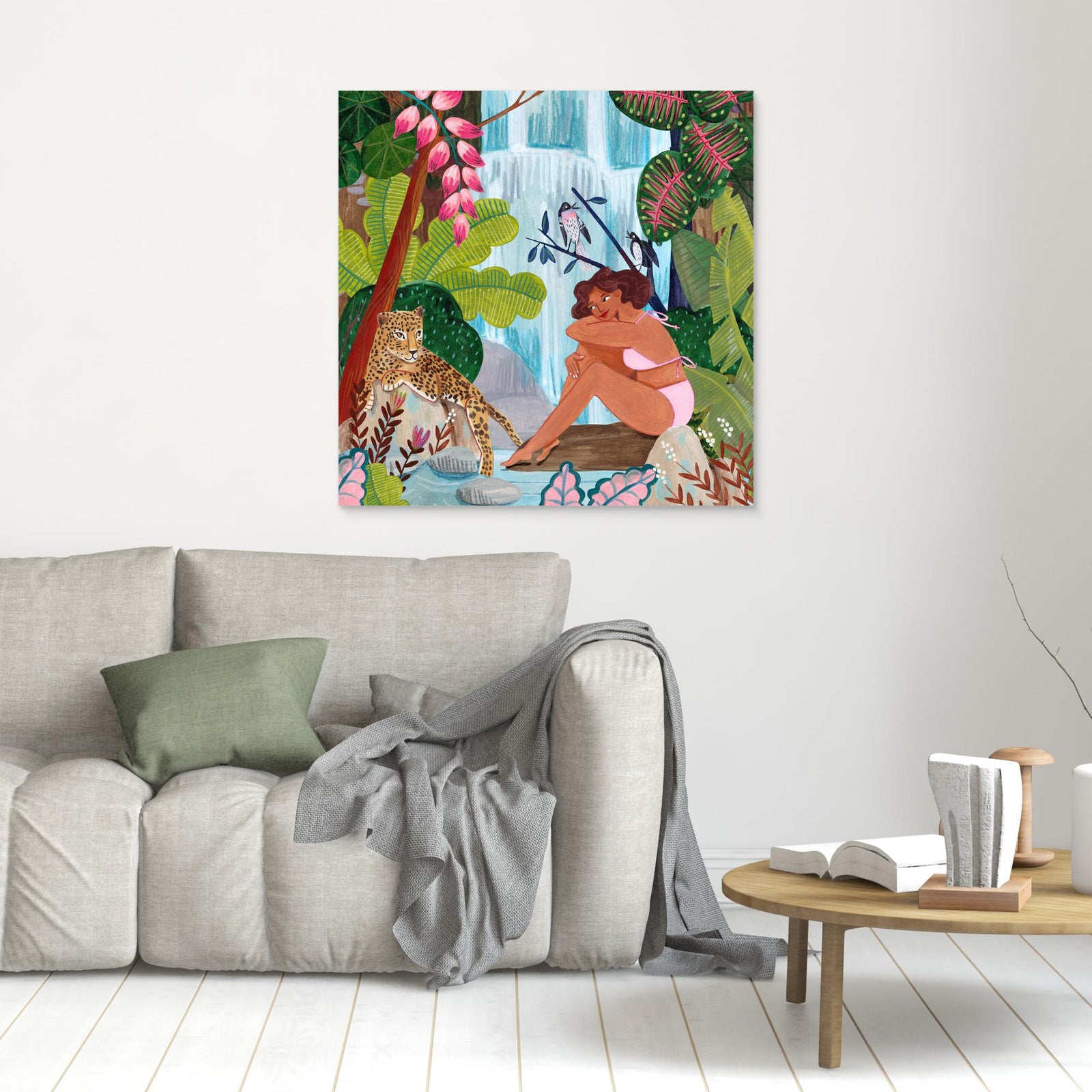 Canvas Print - By the Waterfall by Caroline Bonne Müller