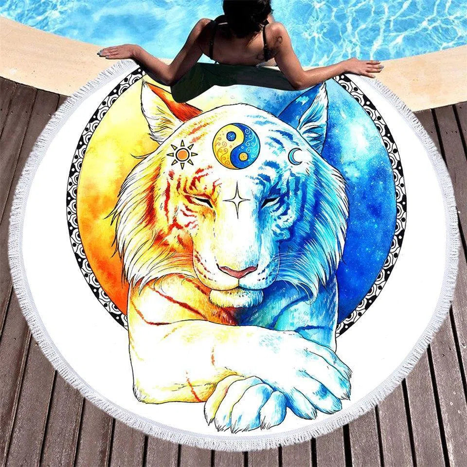 Queen Of The Tao Fun Beach Towel