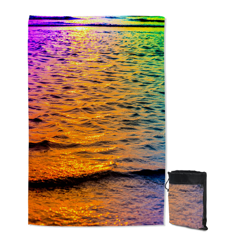 Rainbow Waves Sand Free Towel