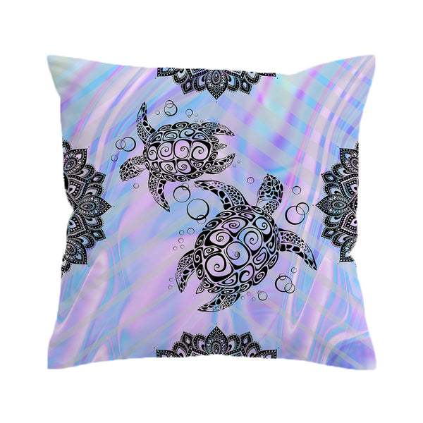 Pillow Cover - Rainbow Turtle by Coastal Passion