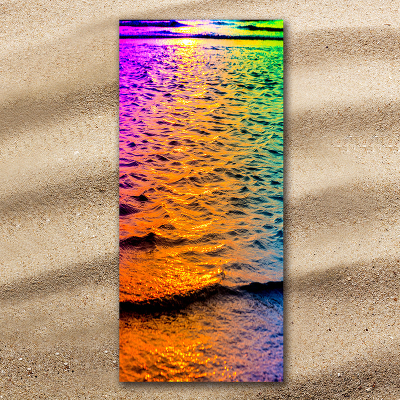 Rainbow Waves Extra Large Beach Towel