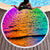 Rainbow Waves Round Beach Towel