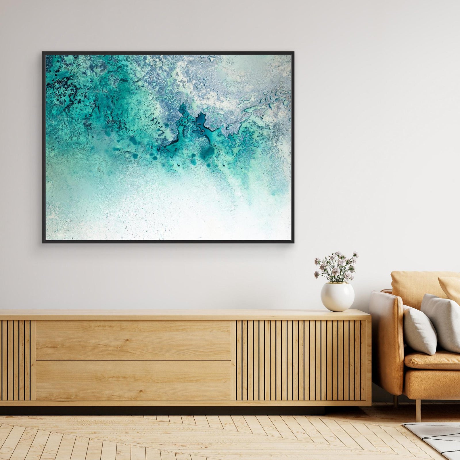 Canvas Print - Turquoise Whispering by Petra Meikle De Vlas