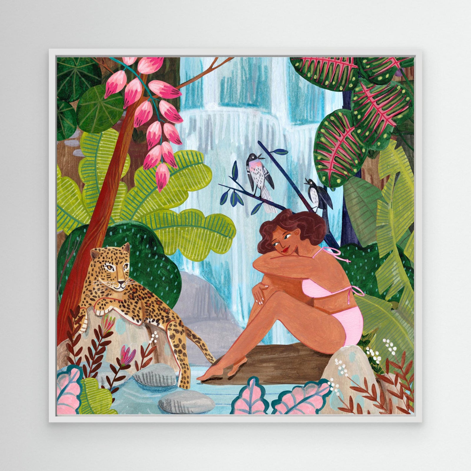 Canvas Print - By the Waterfall by Caroline Bonne Müller