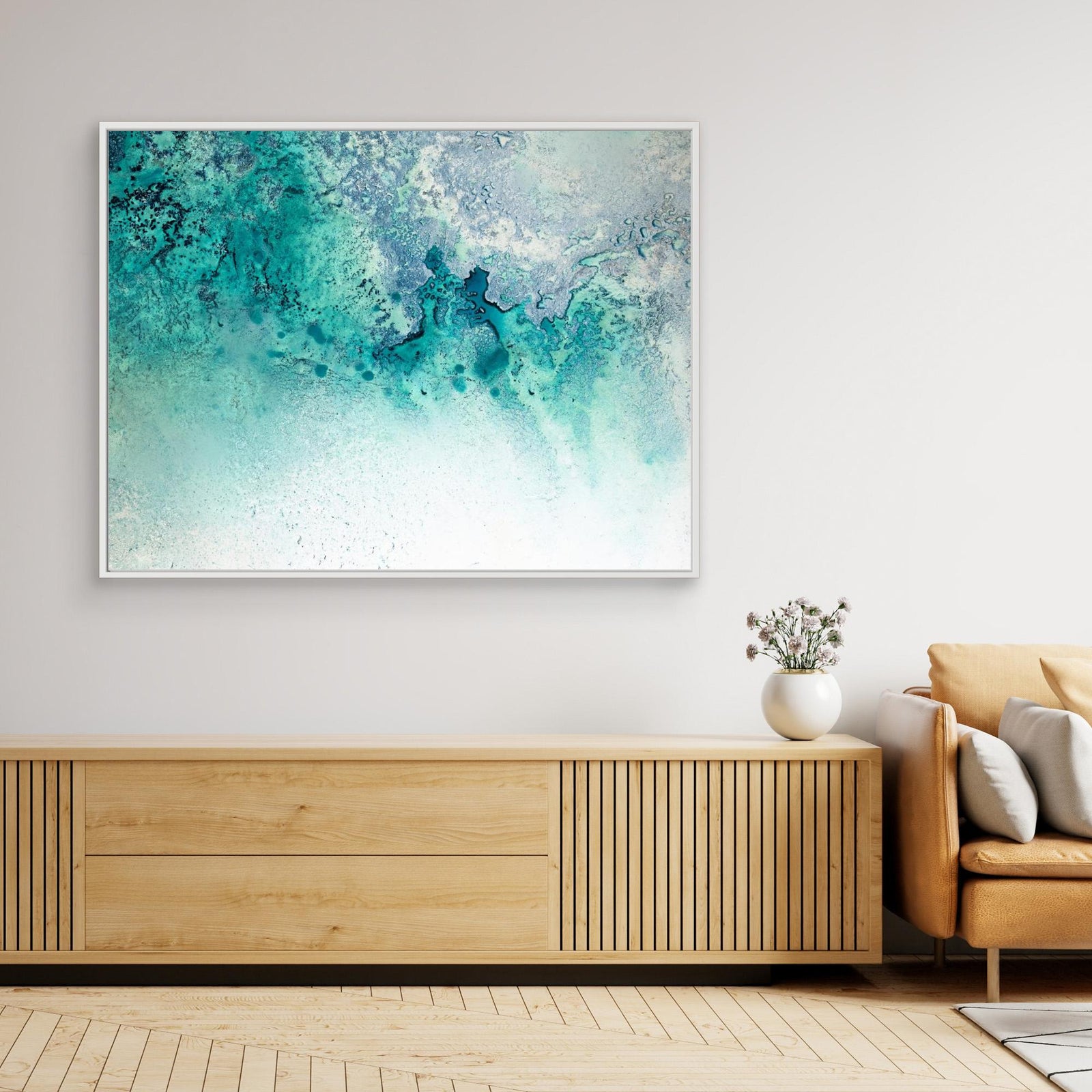 Canvas Print - Turquoise Whispering by Petra Meikle De Vlas