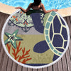 Sea Turtle Passion Round Beach Towel