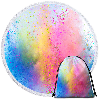 Over the Rainbow Round Beach Towel