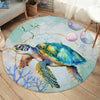 Dreamy Sea Turtle Round Area Rug